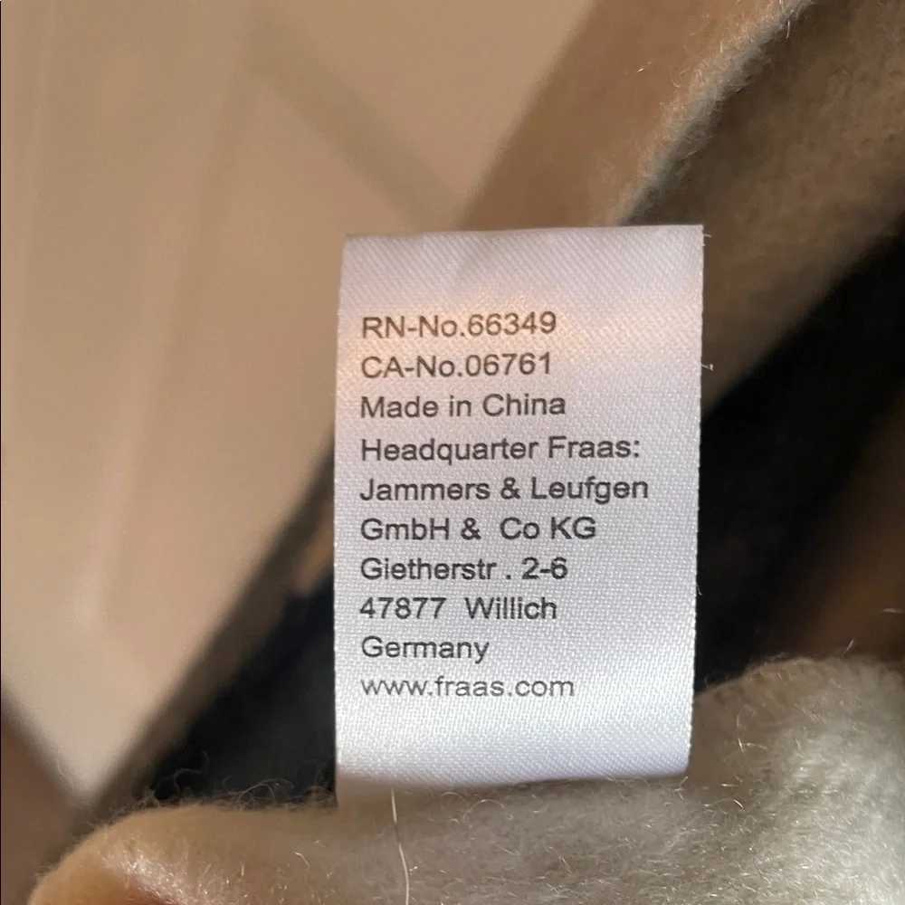 Fraas Cashmere Black and Cream Checkered Wrap